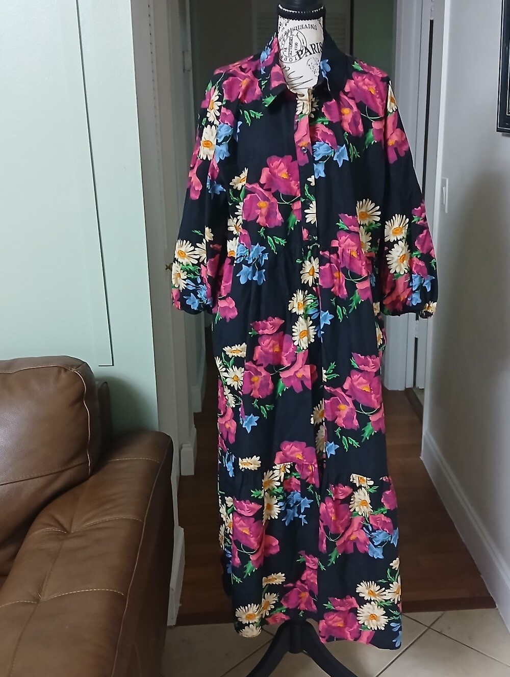 Maeve Bettina Tiered Floral Shirt Dress - Picture 3 of 11